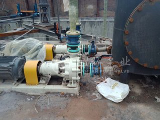 綠環脫硫泵在河北磁縣安裝調試中